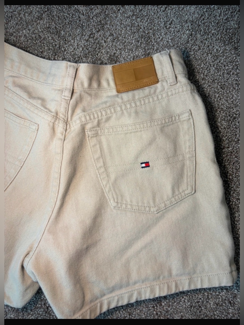 Tommy Hilfiger Cream/Tan Women's Jean Shorts